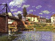 Alfred Sisley The Bridge at Villeneuve la Garenne China oil painting reproduction